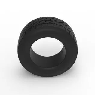 Vintage dirt tire Version 4 Scale 1:25 - Model thumbnail 6