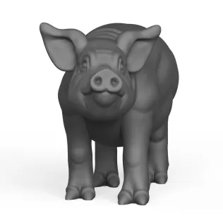 3D Printable Pig - Model thumbnail 2