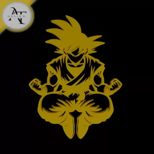 Goku - Dragon Ball - Silhouette - 2D Wall Art Decor