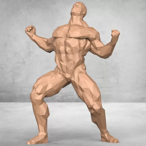 Bodybuilder Man Statue - Model preview 1