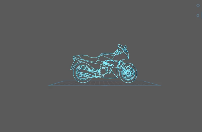 Kawazaki - GPZ 900 R Wall Art - Model preview 2