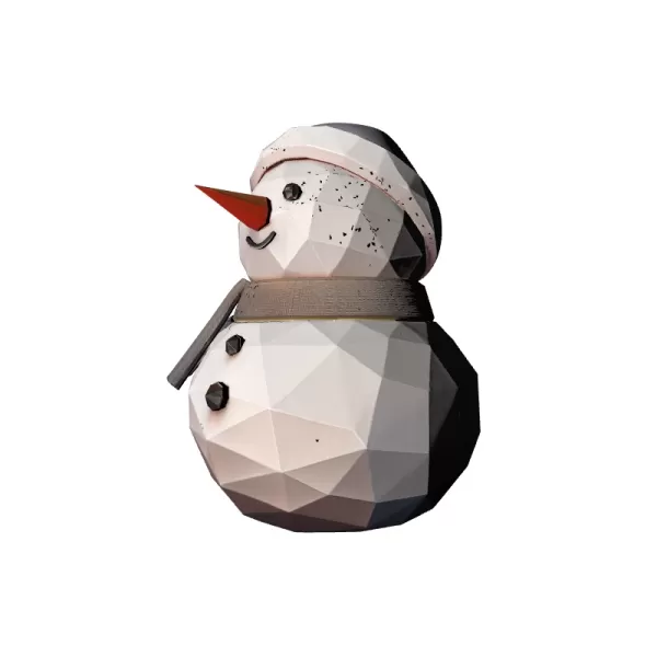 Ice Beer Snowman 3D Model - Model preview 5