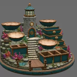 Lighthouse Jewelry Organizer STL File for 3D Print - Model thumbnail 6