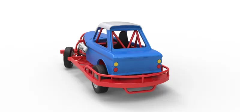 New Zealand Vintage Stock car while turning Scale 1:25 - Model preview 14