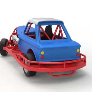 New Zealand Vintage Stock car while turning Scale 1:25 - Model thumbnail 14