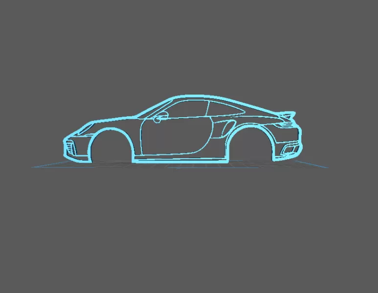 Porsche - Carrera 911 Wall Art - Model preview 1