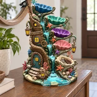 Enchanted Shipwreck Shell Bowl Organizer STL File for 3D Print - Model thumbnail 3