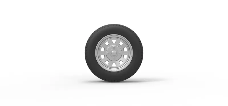 Wheel of New Zealand Ministock car Scale 1:25 - Model preview 5