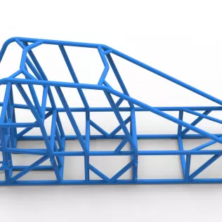 Frame of Experimental Pavement Silver Crown Car Scale 1:25 - Model thumbnail 14