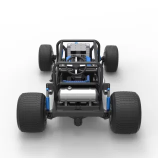 Vintage Dirt Supermodified stock car Base Scale 1:25 - Model thumbnail 17