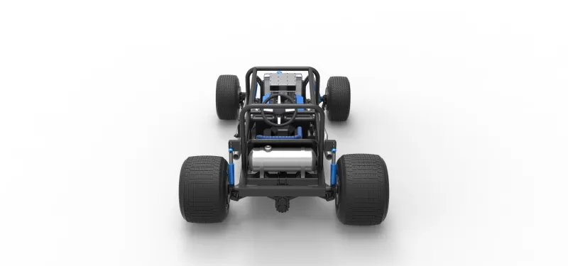 Vintage Dirt Supermodified stock car Base Scale 1:25 - Model preview 17