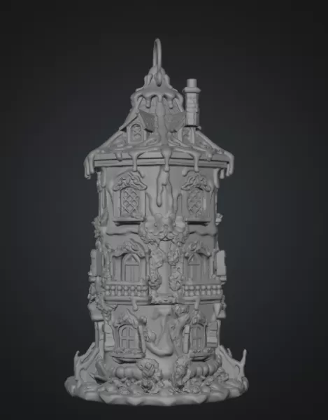Fantasy Tower Lantern House STL File for 3D Print - Model preview 8