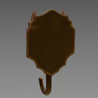 Baby Dragon Wall Hook STL File for 3D Printing - Model thumbnail 5