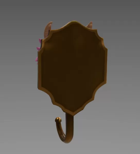Baby Dragon Wall Hook STL File for 3D Printing - Model preview 5