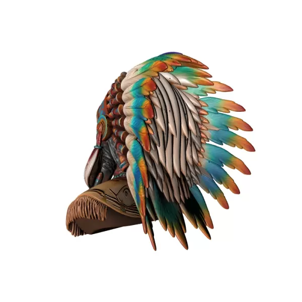 Apache Warrior Man 3D Model - Model preview 5