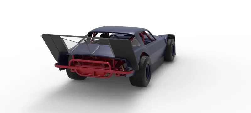 Vintage Dirt late model Race car Version 4 Scale 1:25 - Model preview 18