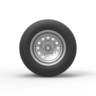 Wheel of Vintage Dirt race car V4 Scale 1:25 - Model thumbnail 5