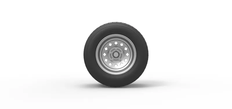Wheel of Vintage Dirt race car V4 Scale 1:25 - Model preview 5