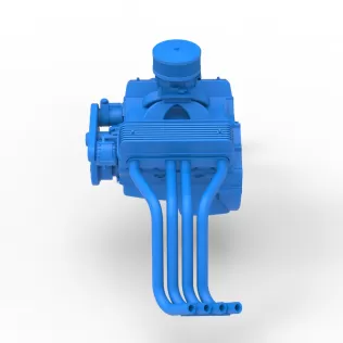 Engine V8 for vintage dragster Version 9 Scale 1:25 - Model thumbnail 9