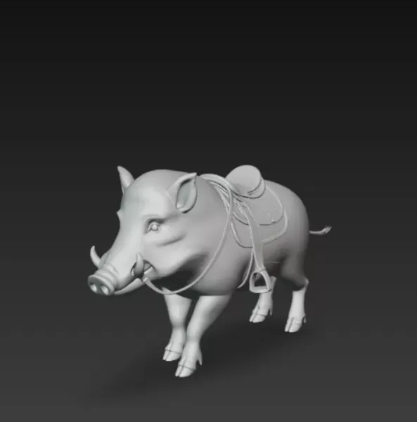 wild-boar-for-riding - Model preview 2