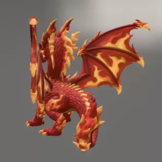 🔥 Inferno Flame Dragon STL File for 3D Print - Model thumbnail 7