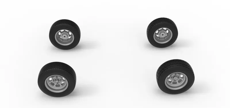 Wheel Set of Dwarf car Scale 1:25 - Model preview 5