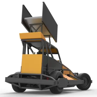 New Zealand Superstock car while turning Version 4 Scale 1:25 - Model thumbnail 19