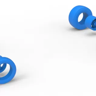 Wheel Set of Vintage Front engine dragster Version 7 Scale 1:25 - Model thumbnail 10