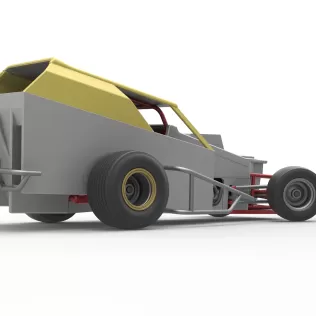 Vintage Dirt Modified stock car V7 while turning Scale 1:25 - Model thumbnail 21