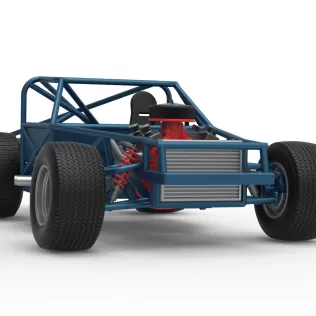Vintage Dirt late model Race car Base Scale 1:25 - Model thumbnail 27