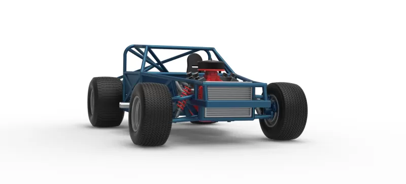 Vintage Dirt late model Race car Base Scale 1:25 - Model preview 27