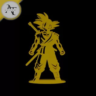 Goku - Dragon Ball - Silhouette - 2D Wall Art Decor