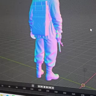 Waffen-XX Soldier Standing Guard STL - Model thumbnail 4
