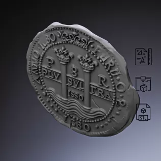 Piece of Eight Coin #RoZ - Model thumbnail 7