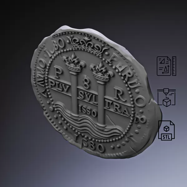Piece of Eight Coin #RoZ - Model preview 7