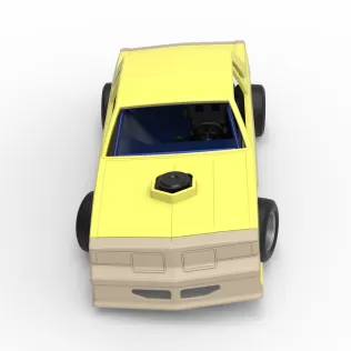 Vintage Dirt late model race car while turning Scale 1:25 - Model thumbnail 8