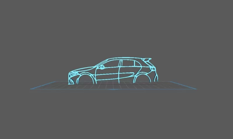 Mercedes - A35 AMG Wall Art - Model preview 1