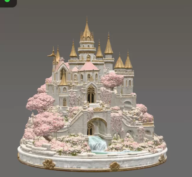 Blossom Crown Castle STL File for 3D Print - Model preview 6