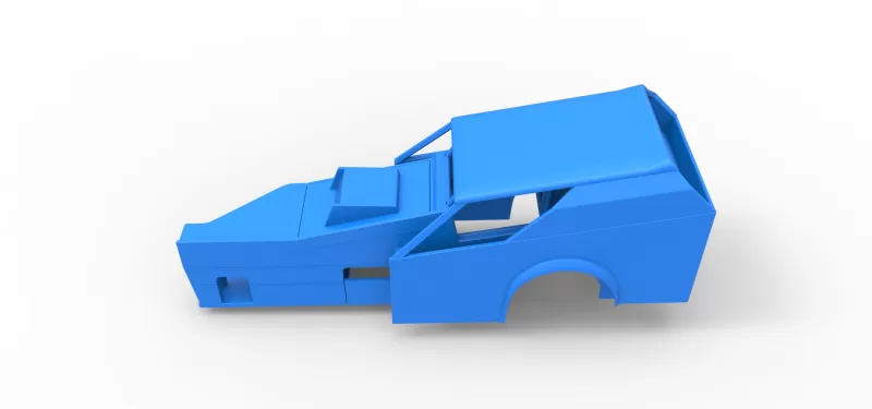 Shell of Vintage Dirt Modified stock car Version 7 Scale 1:25 - Model preview 7