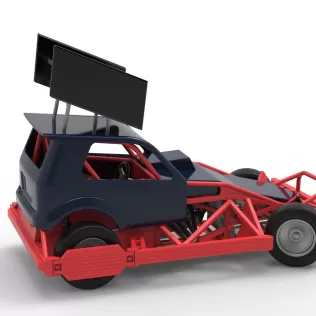 New Zealand Superstock car while turning Version 5 Scale 1:25 - Model thumbnail 20