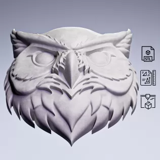 Owl Mask Relief #RoZ - Model thumbnail 6