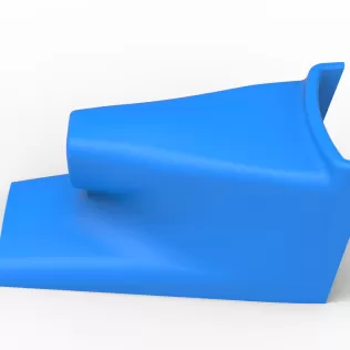 Air Scoop of Pavement Silver Crown Car Scale 1:25 - Model thumbnail 8