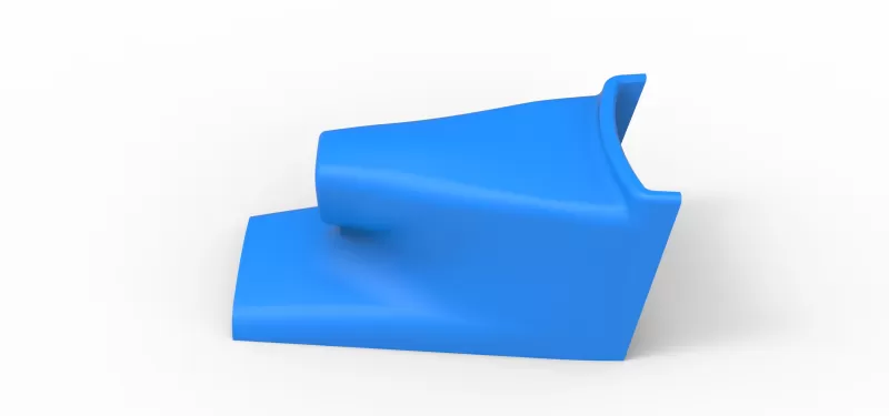 Air Scoop of Pavement Silver Crown Car Scale 1:25 - Model preview 8