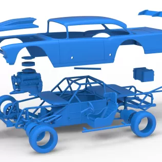 Vintage Dirt Modified stock car Version 9 Scale 1:25 - Model thumbnail 28