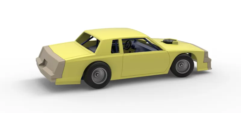 Vintage Dirt late model race car while turning Scale 1:25 - Model preview 20