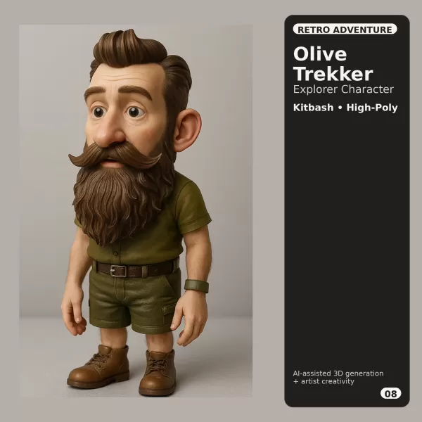 Character Kitbash Collection – High-Poly Stylized 3D Figures - Model preview 16