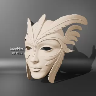 Elegant Fantasy Feather Mask