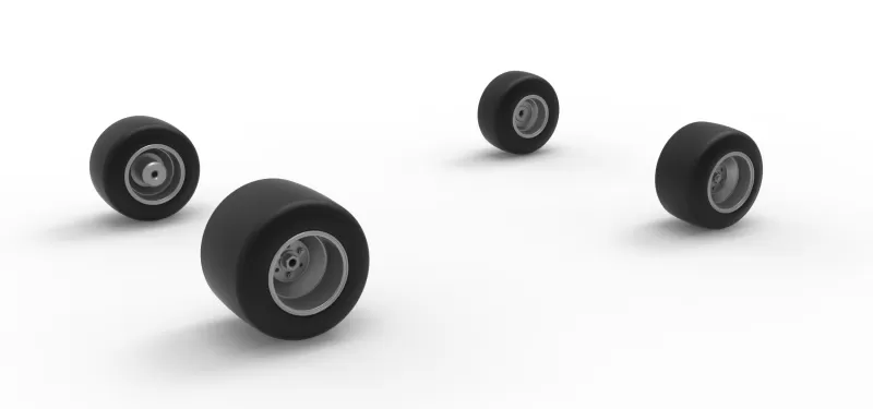 Wheel Set of Quarter Midget Scale 1:16 - Model preview 8