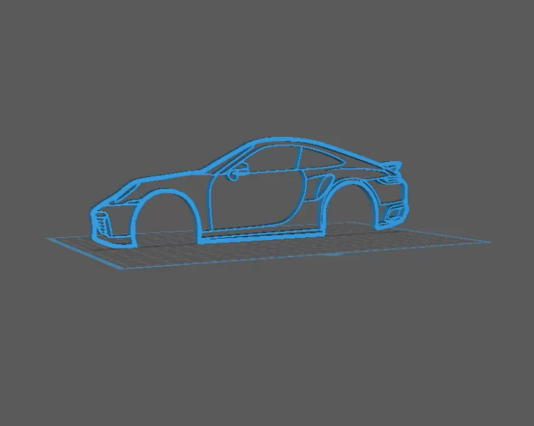 Porsche - Carrera 911 Wall Art - Model preview 2