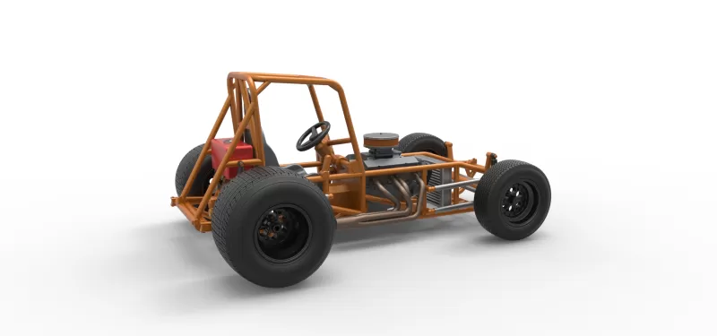 Vintage Sprint car Base Version 2 Scale 1:25 - Model preview 20